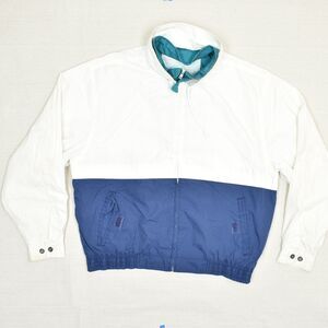Vintage 30 Knots Men Bomber Jacket Zip Polyester Multicolor Size XL Stained